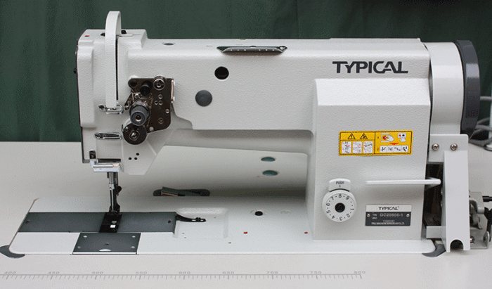 Typical compound feed walking foot industrial sewing machine